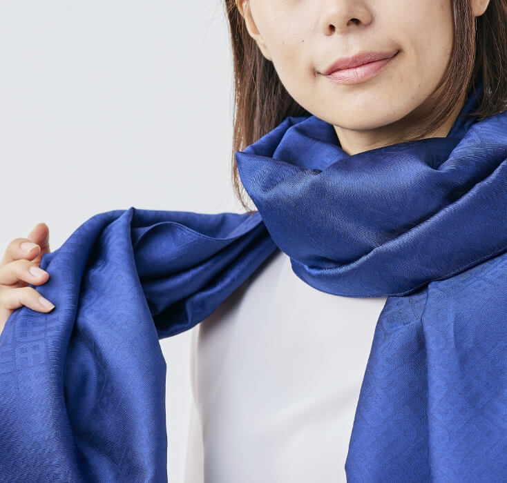 Ai+｜Japan Blue Koishimaru Nishijin-ori Shawl